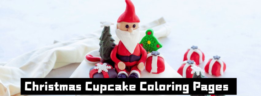 Christmas Cupcake Coloring Pages